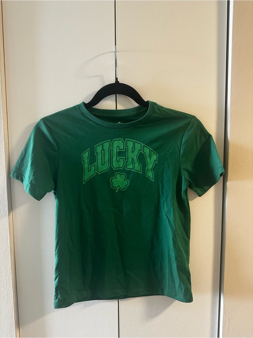 Green "Lucky" Graphic Short Sleeve Tee